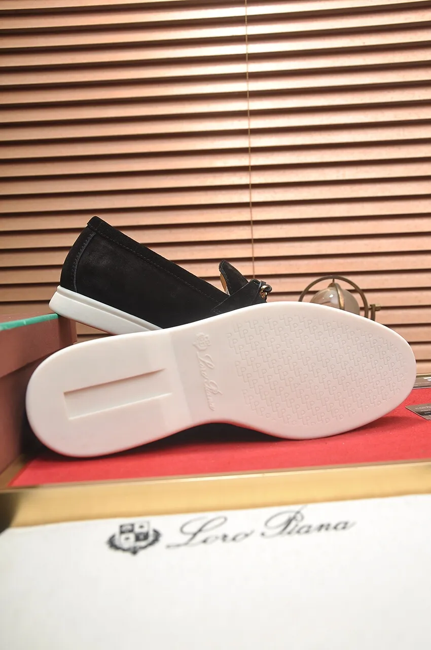 Men's shoes 💰400💶[𝐥𝐨𝐫𝐨 𝐏𝐢𝐚𝐧𝐚] [Couple model] High-end quality, affordable price, LP classic loafers, Italian treasure brand, the only brand that can match Hermès! Only after wearing it do we know that we can’t live up to our feet. Women’s code: 35-40 (customized sizes 34, 41, 42 are non-returnable) Men’s code: 38-44 (customized 45, 46, 47, 48 are non-refundable) Fabric: Customized imported cashmere Lining: Customized imported fetal cowhide Foot: Imported benzene-dyed calfskin Outsole: Exclusive original glass rubber outsole